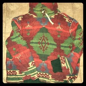 Vintage polo Ralph Lauren Aztec hooded sweater